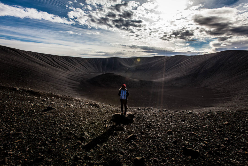 Unterwegs am Krater des Hverfjall