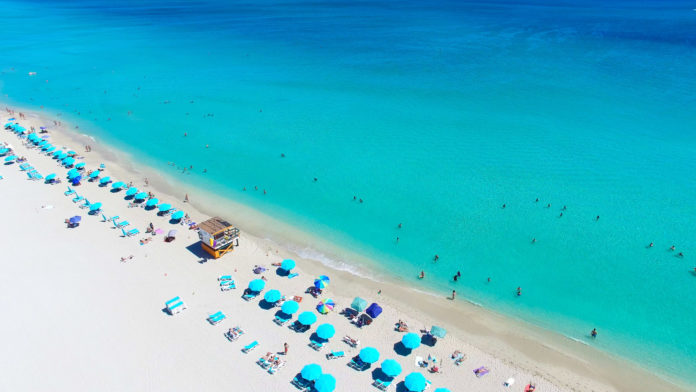 South Beach Miami Flugaufnahme South Beach in Miami