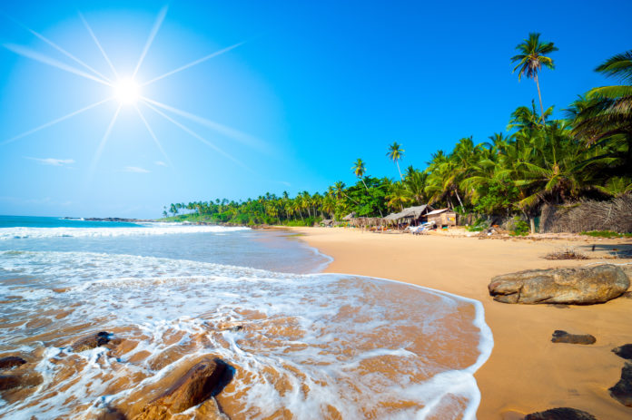 Tropischer Strand auf Sri Lanka