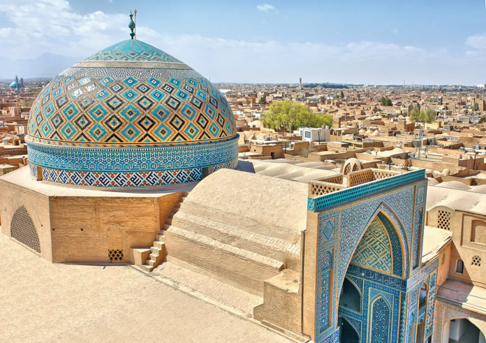 Yazd Moschee Aussicht vom Dach der Yazd Moschee