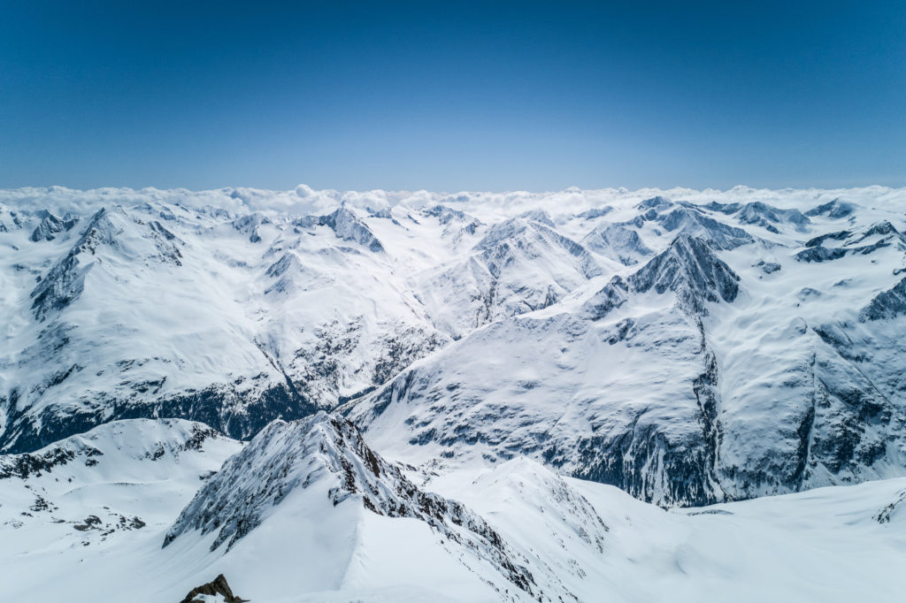Panorama vom Skidepot der Wildspitze